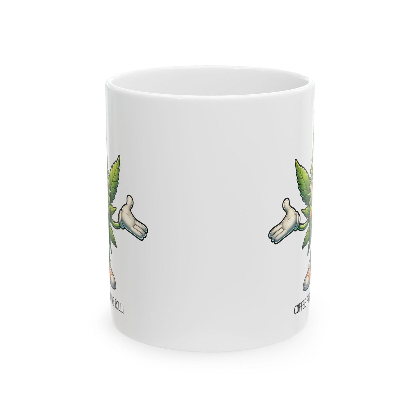 Funny Marijuana Leaf Character Coffee Mug | Weed Lover | Stoner Mug | 11oz/15oz