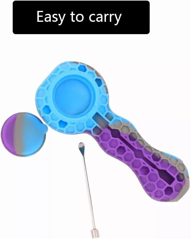 SILICONE SMOKING PIPE BOWl Silicone tobacco cigarette pipe best gift (purple)