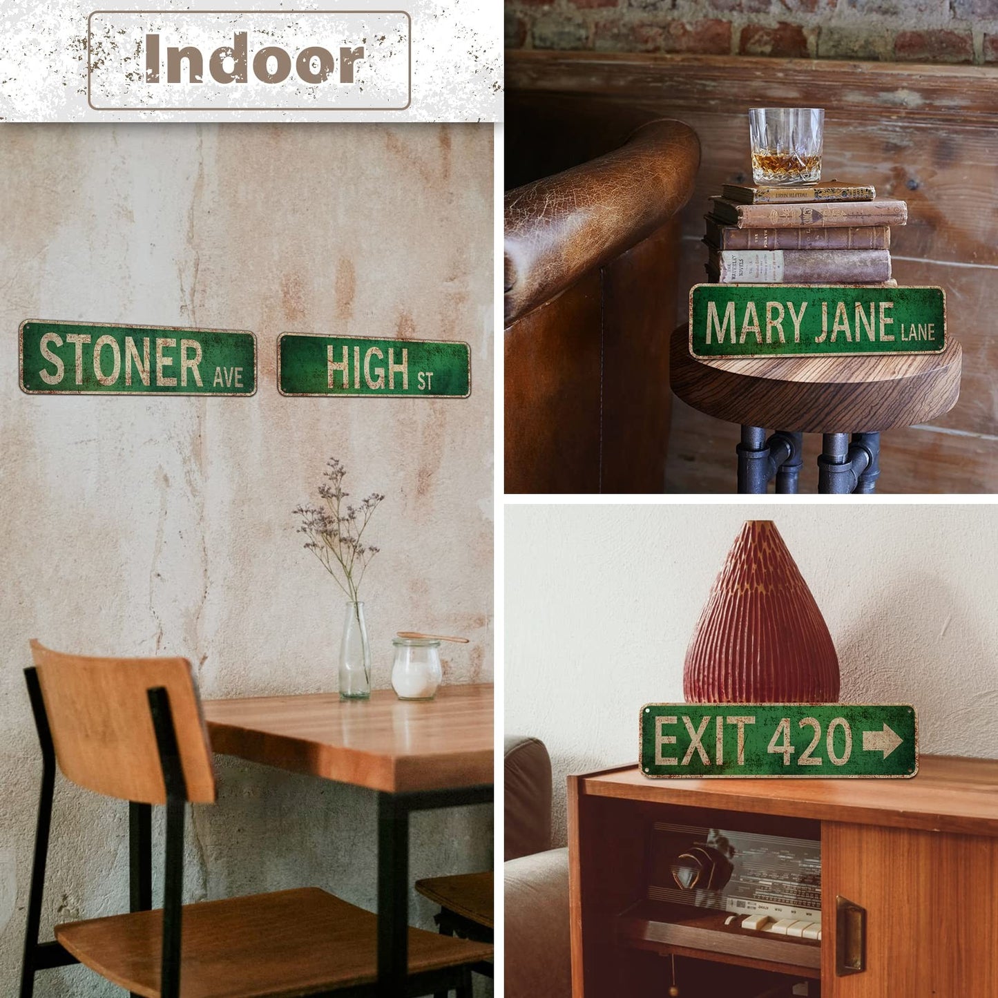 Stoner Avenue Street Sign 4 Signs of Exit 420 /High St/Mary Jane Lane/Stoner ...