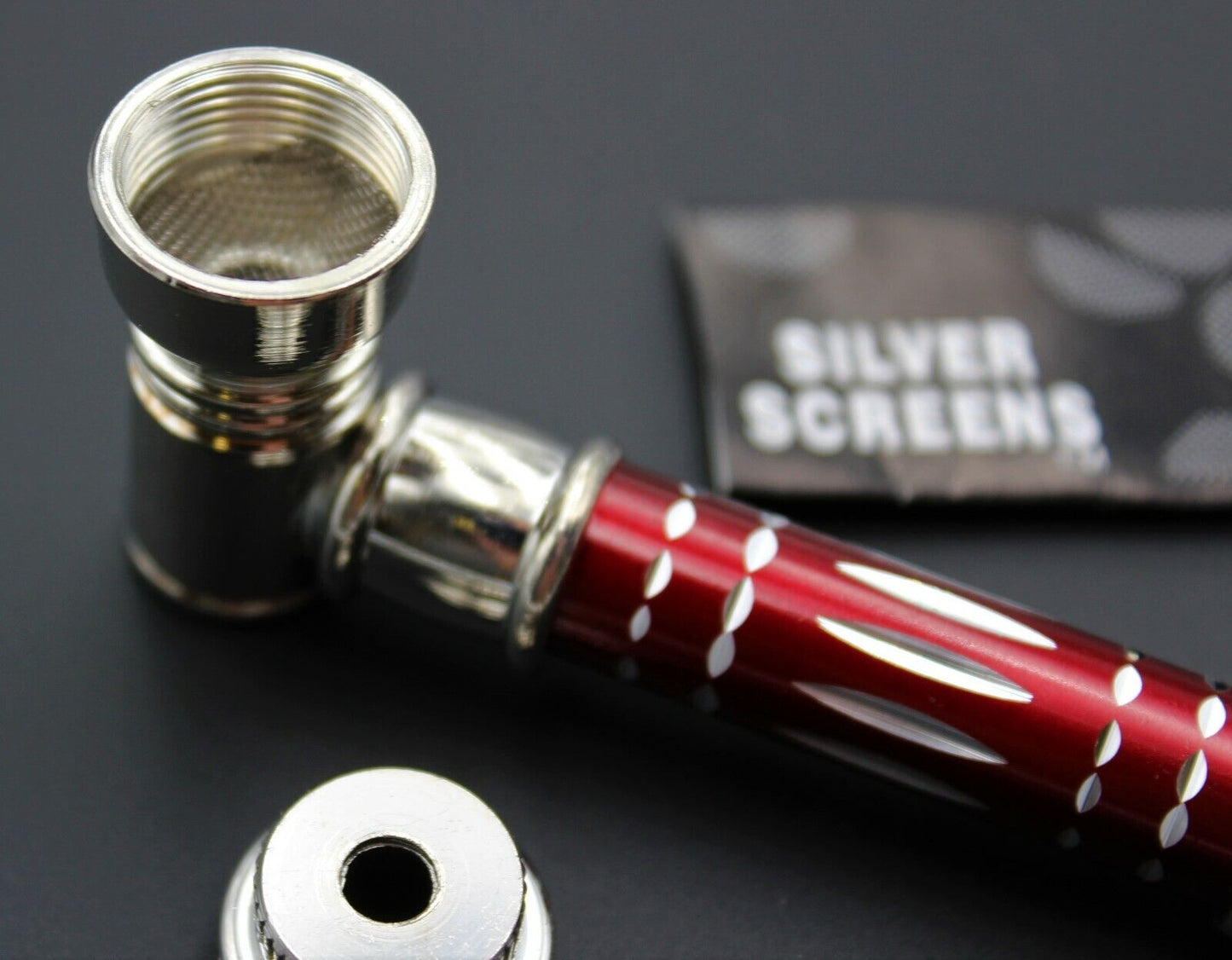 ORIGINAL RED METAL Smoking Pipe w/Lid Tobacco Pipe Metal pipe ALL METAL Pipes