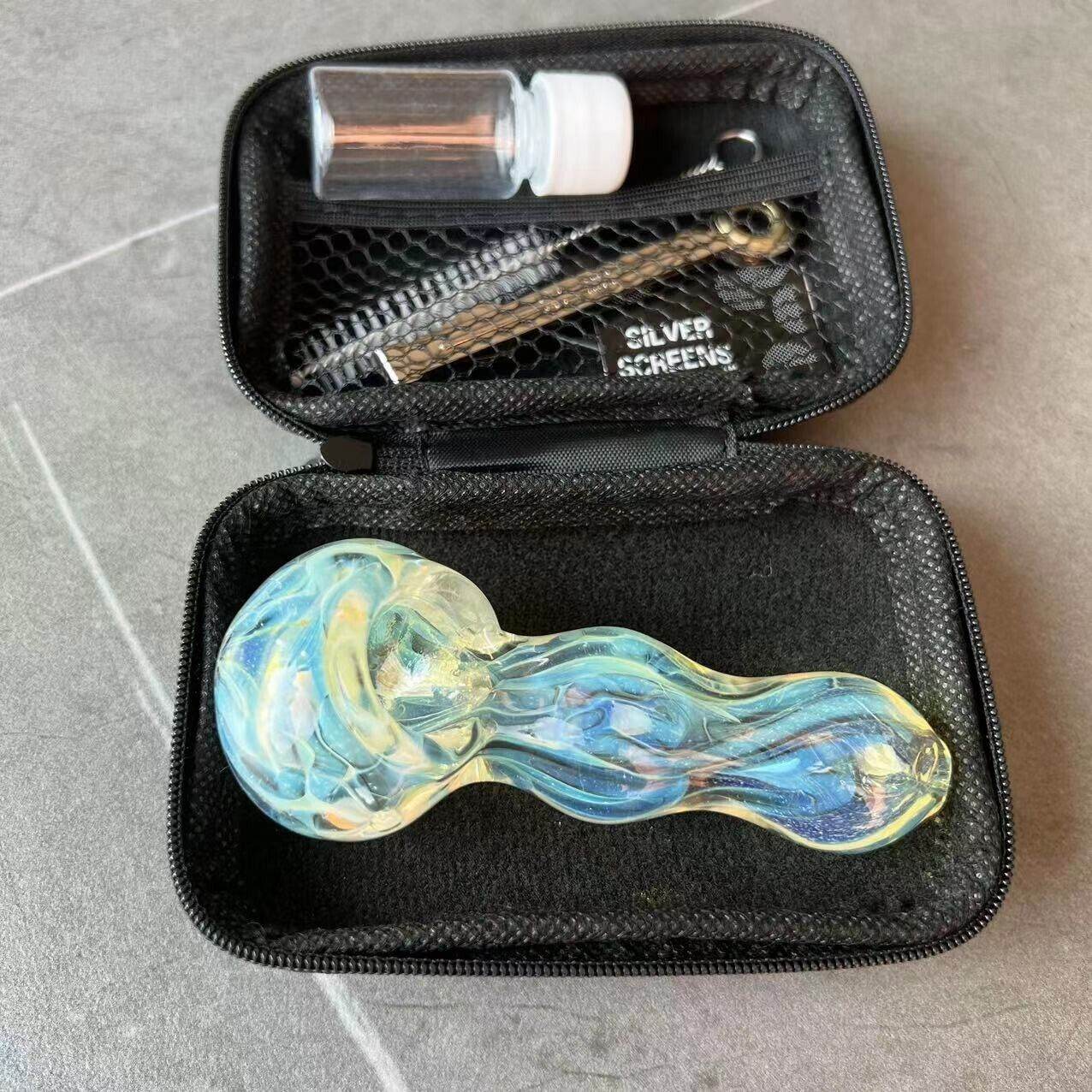 4 Inch Tobacco Smoking Glass Pipe Gorgeous Bowl Collectible Handmade Pipes - Maryjanes Bong Shop