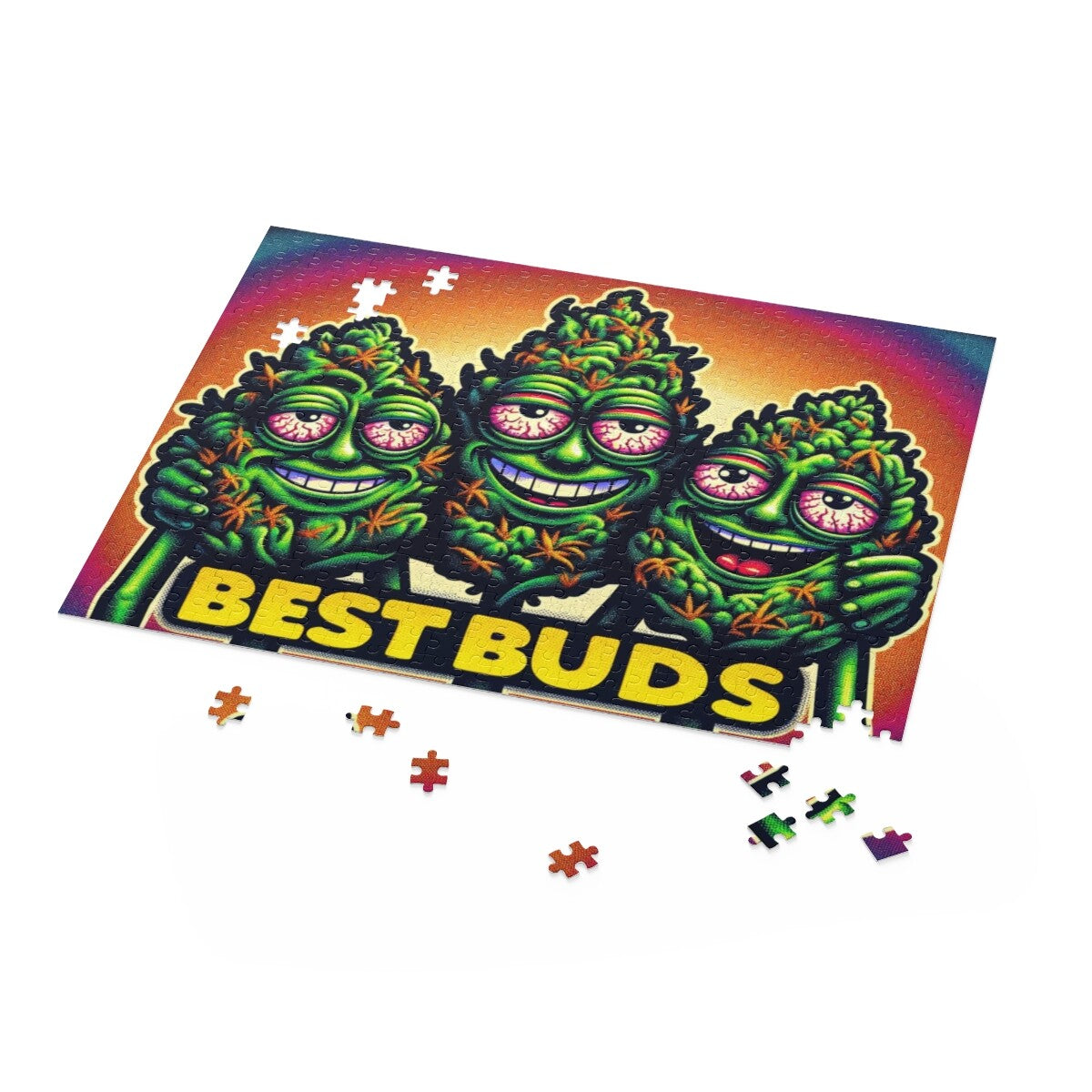 Puzzle (120, 252, 500-Piece) Weed Marijuana Stoner "BEST BUDS" Cannabis Funny