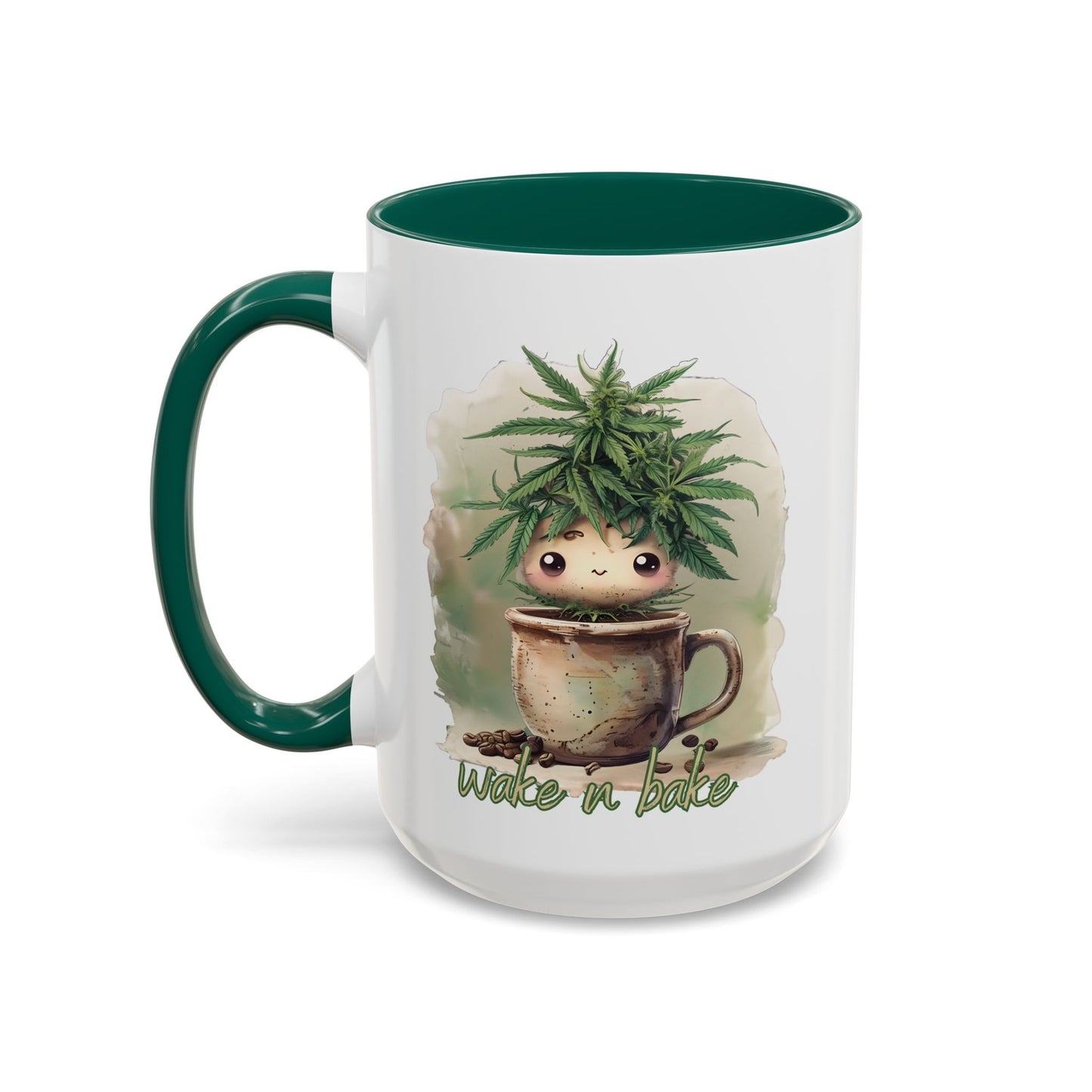 WAKE n BAKE Mug Cute Turnip Weed Cup 420 Coffee Lover Gift GenX Cannabis Stoner