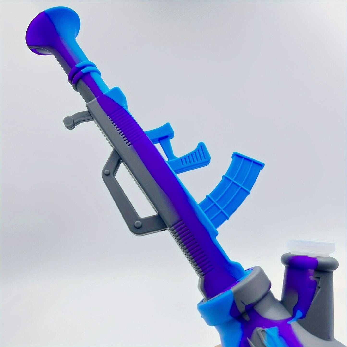 Silicone Hookah, 11.2" Big Detachable Submachine Gun Design Silicone Water Pipe