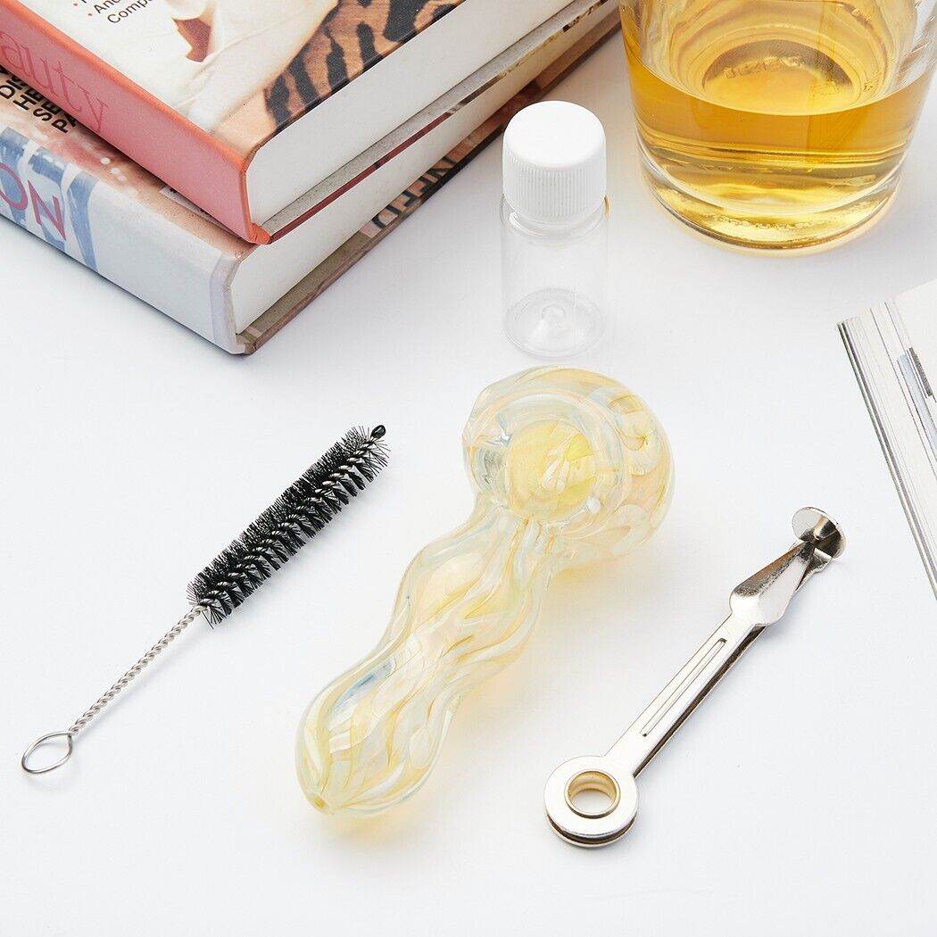 4 Inch Tobacco Smoking Glass Pipe Gorgeous Bowl Collectible Handmade Pipes - Maryjanes Bong Shop