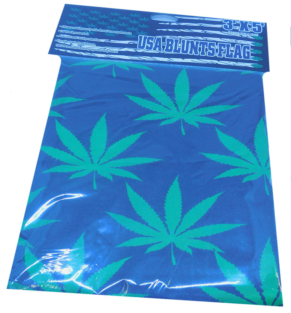 USA Marijuana 9 Point Leaf Flag 3x5FT Weed Banner Blunt Toke Dorm Decor 100D