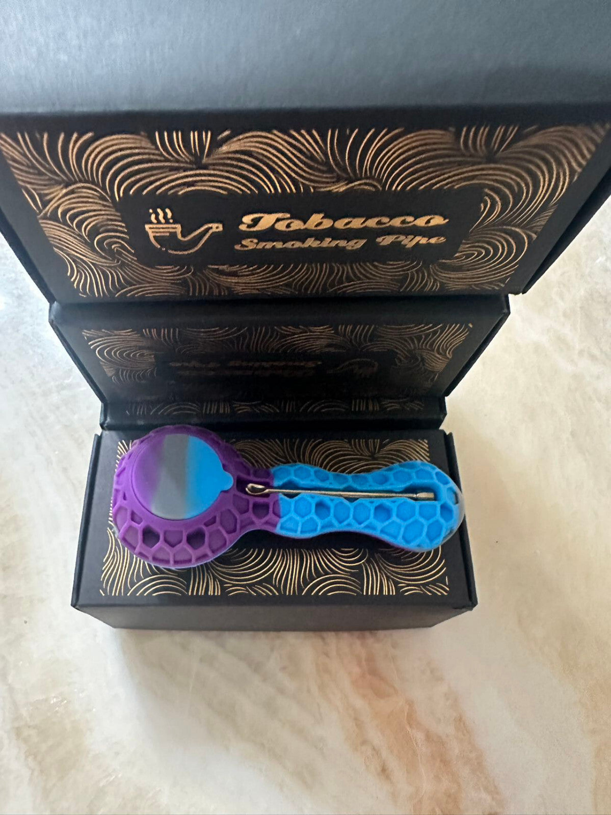 SILICONE SMOKING PIPE BOWl Silicone tobacco cigarette pipe best gift (purple)