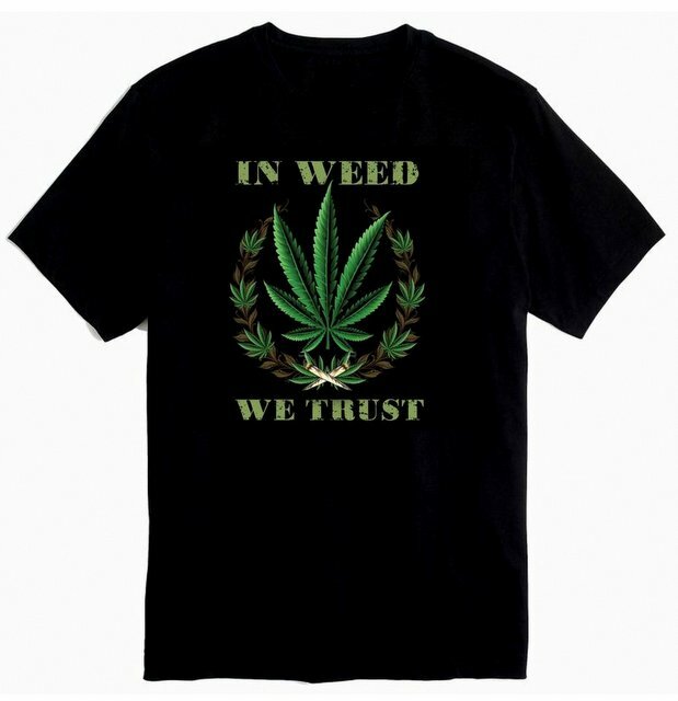 Weed Marijuana Leaf Gildan Heavy Cotton Graphic Adult T Shirt Black Small through 3XL