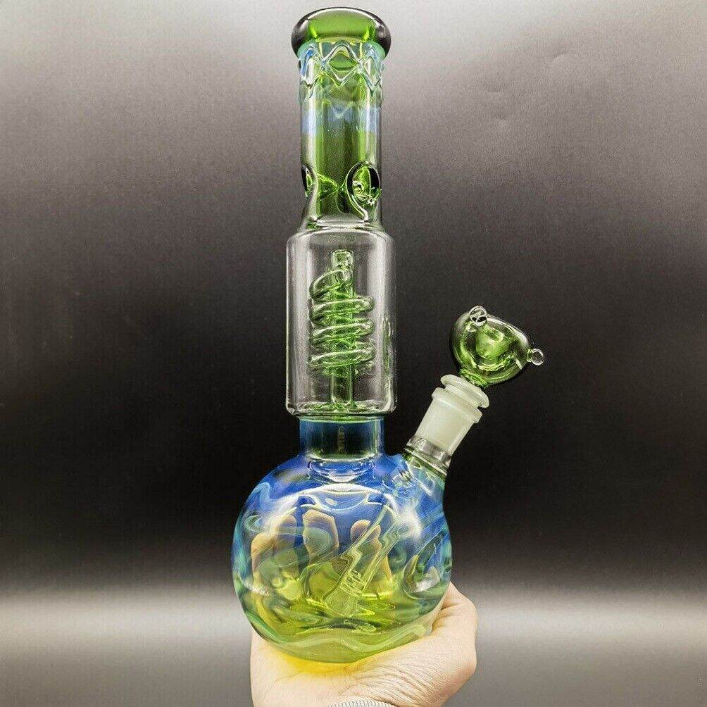 10 inch Smoking Hookah Glass Bong Water Pipe Percolator Bongs Bubbler w/ Bowl - Maryjanes Bong Shop