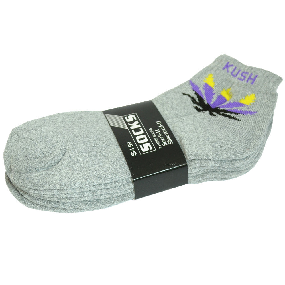 Leaf 6 Pairs Mens Ankle Quarter Crew Cushioned Sport Socks Cotton Low Cut 9-11