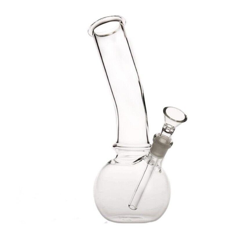 8" Glass Bong Classic Clear Hookah Water Pipe Bowl Tobacco Pipe Smoking Beaker