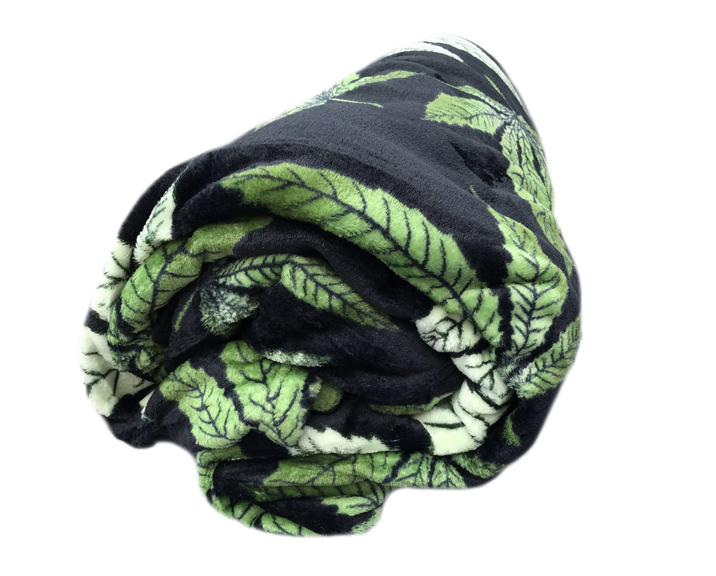 King Marijuana Leaf Fleece Plush Microfiber Super Soft Premium Warm Cozy Bed Blank...