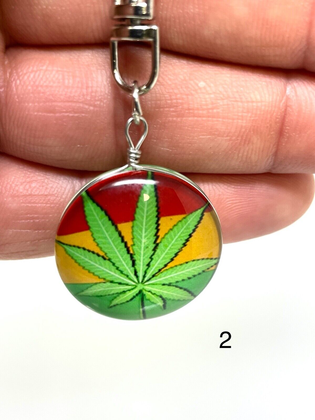 Rasta Weed Cannabis Kush Smokers 420 Key Chain Pot key Chain Land yard Weed