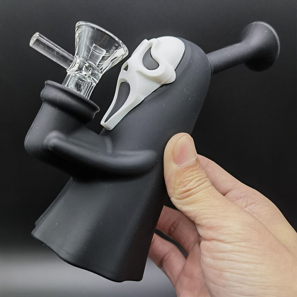 6.3" Faceless Man Hookah Smoking Bubbler Silicone Bong Water Pipe Shisha Bubbler