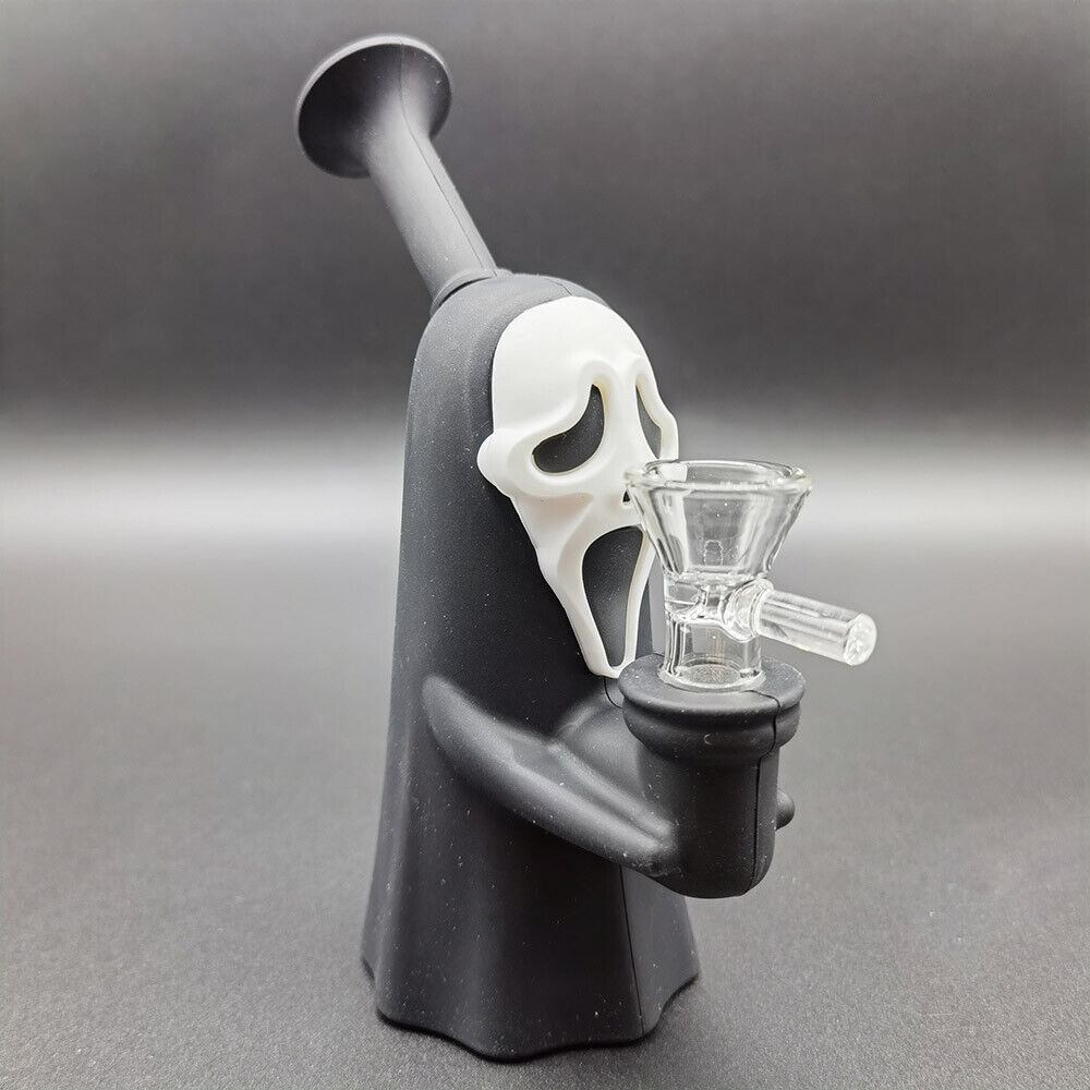 6.3" Faceless Man Hookah Smoking Bubbler Silicone Bong Water Pipe Shisha Bubbler