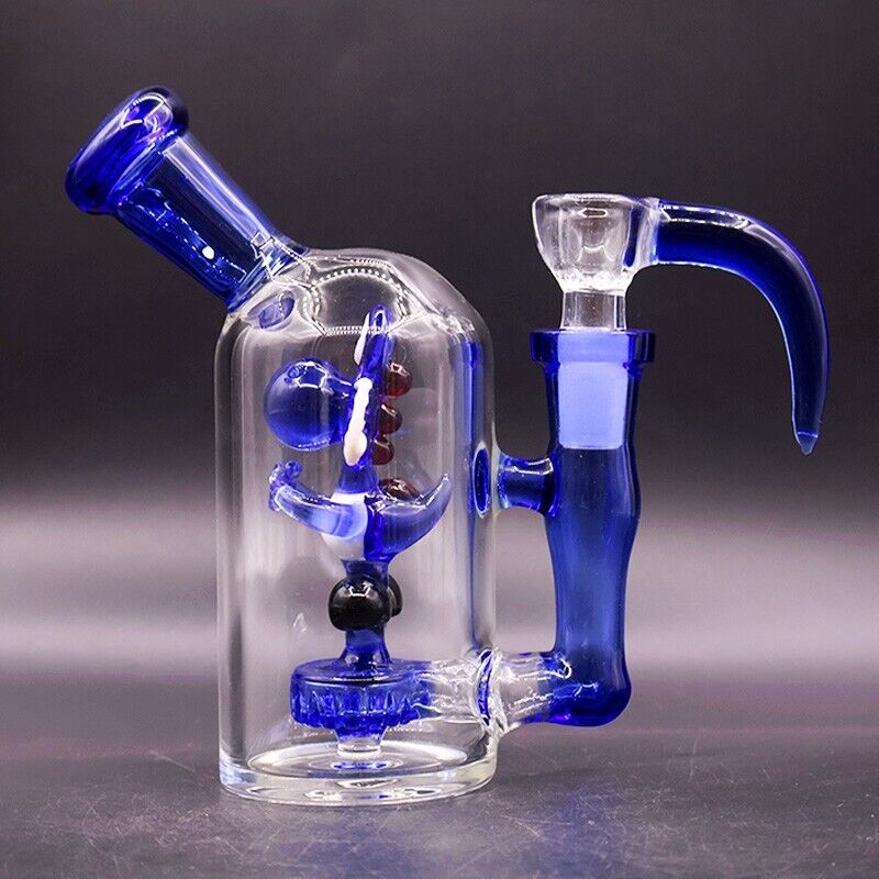 5.7" Handy Dinosaur Glass Bong Water Pipe Thick Handmade Recycler Smoking Beaker