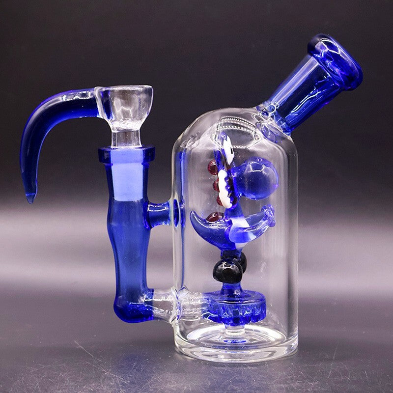 5.7" Handy Dinosaur Glass Bong Water Pipe Thick Handmade Recycler Smoking Beaker