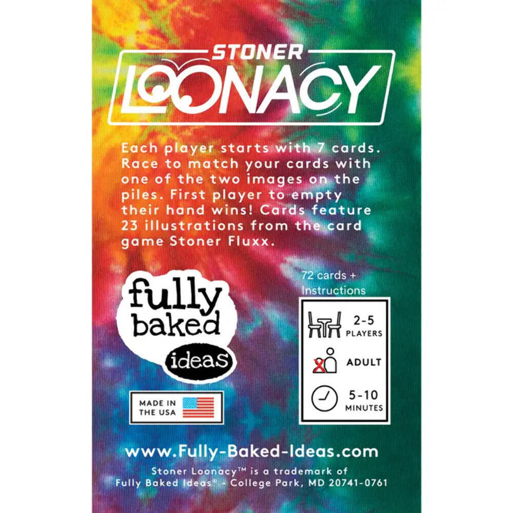 Stoner Loonacy Adult 420 Party Game for Pot Heads 2 to 4 players