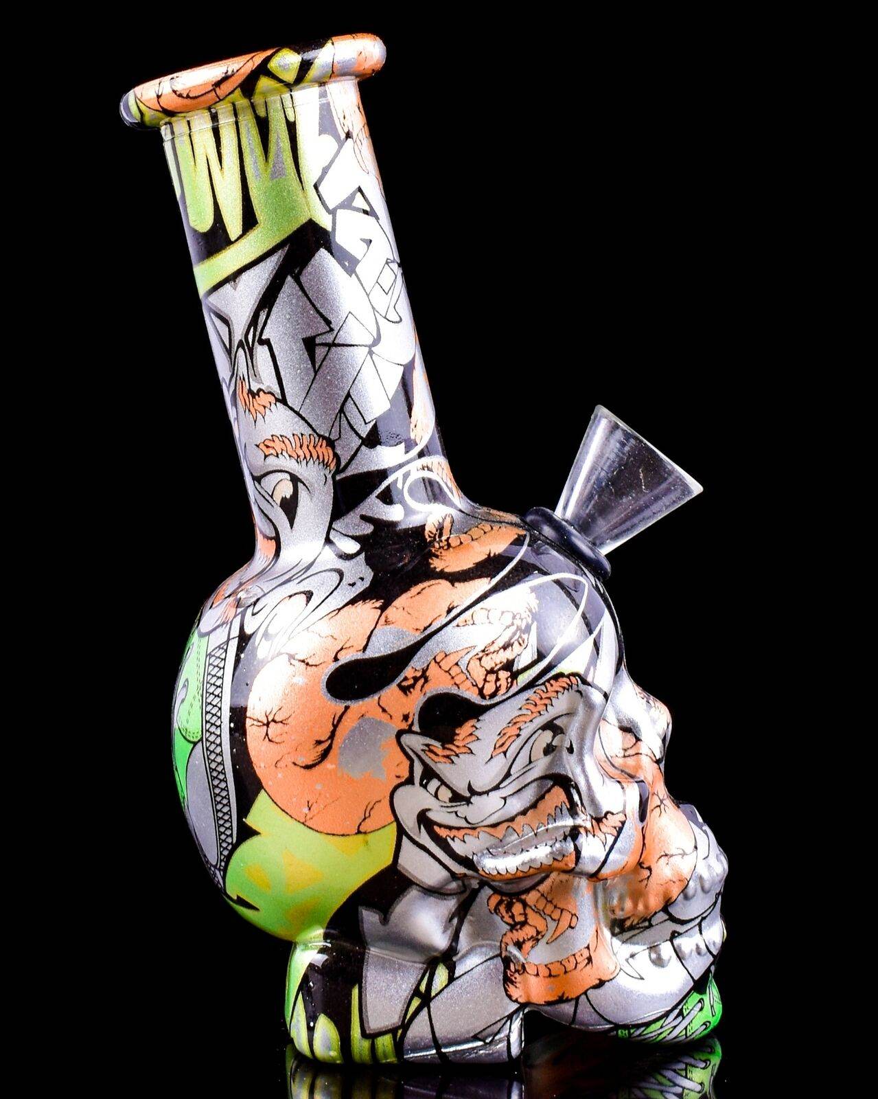 GRIM RIPPER Bong Mini BONG Glass Water Pipe COOL Hookah Skull Bongs *USA* - Maryjanes Bong Shop