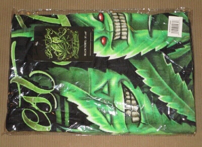 New Best Buds Green Cotton Bath Beach Pool Towel GIFT Smoke Weed Pot Leaf Leaves