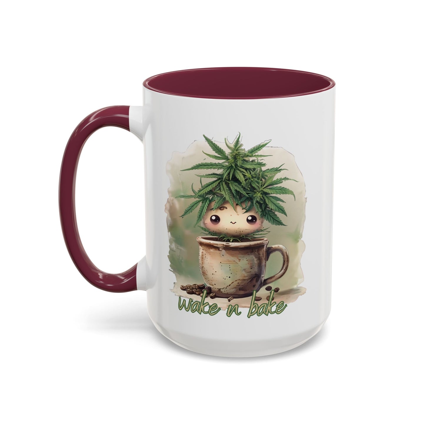 WAKE n BAKE Mug Cute Turnip Weed Cup 420 Coffee Lover Gift GenX Cannabis Stoner