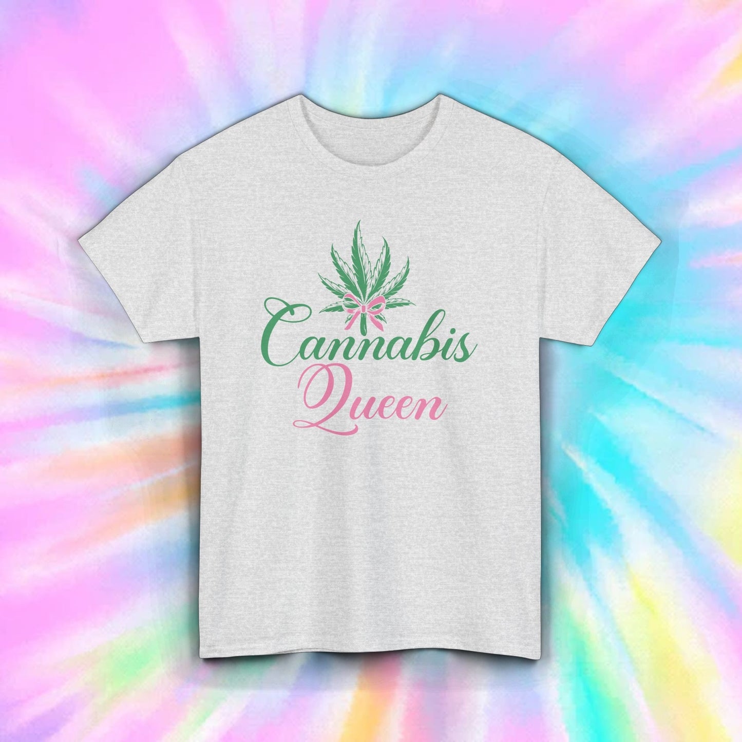 Cannabis Queen Pink Green Marijuana Leaf Funny Pot Stoner Shirt S-5XL 12 colors
