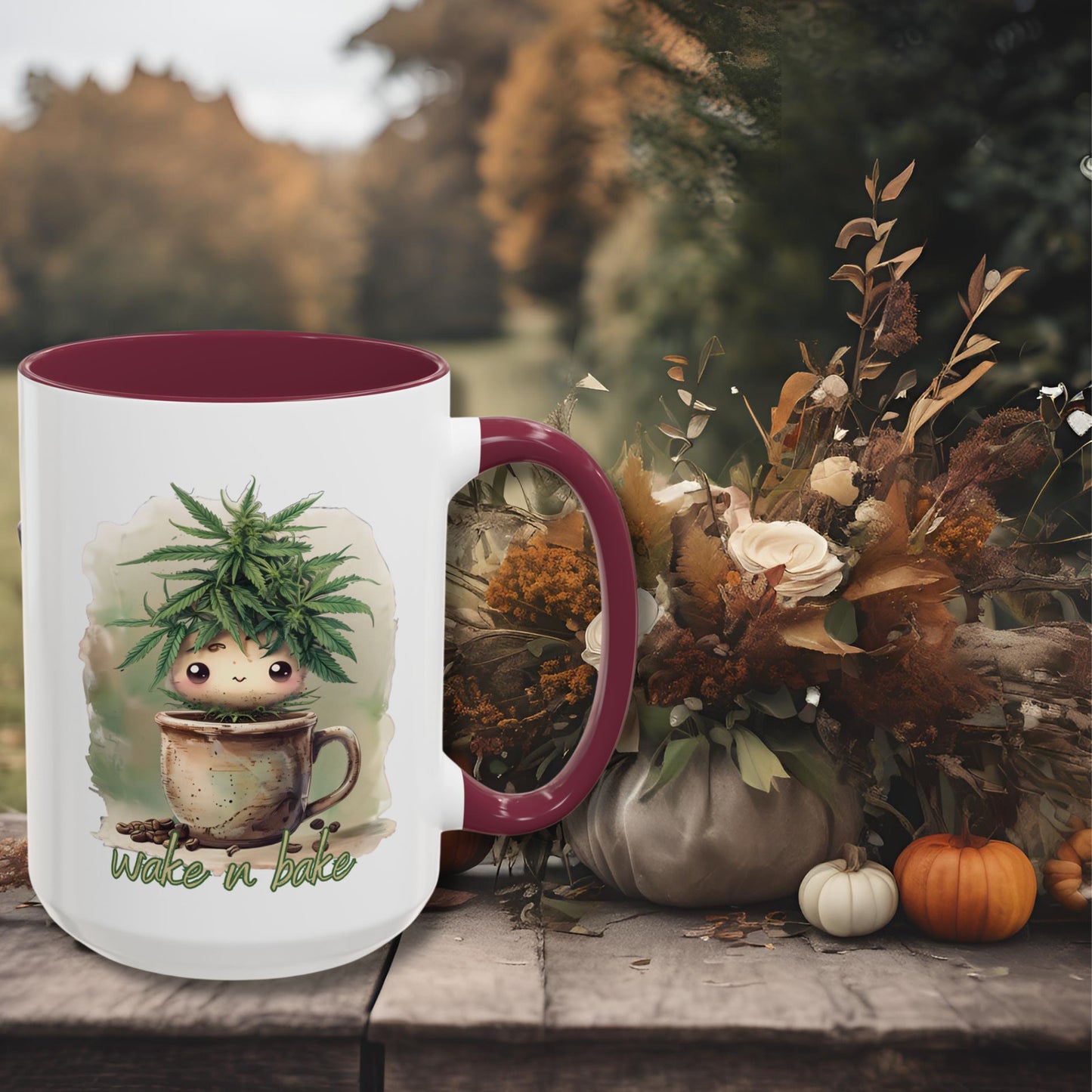 WAKE n BAKE Mug Cute Turnip Weed Cup 420 Coffee Lover Gift GenX Cannabis Stoner