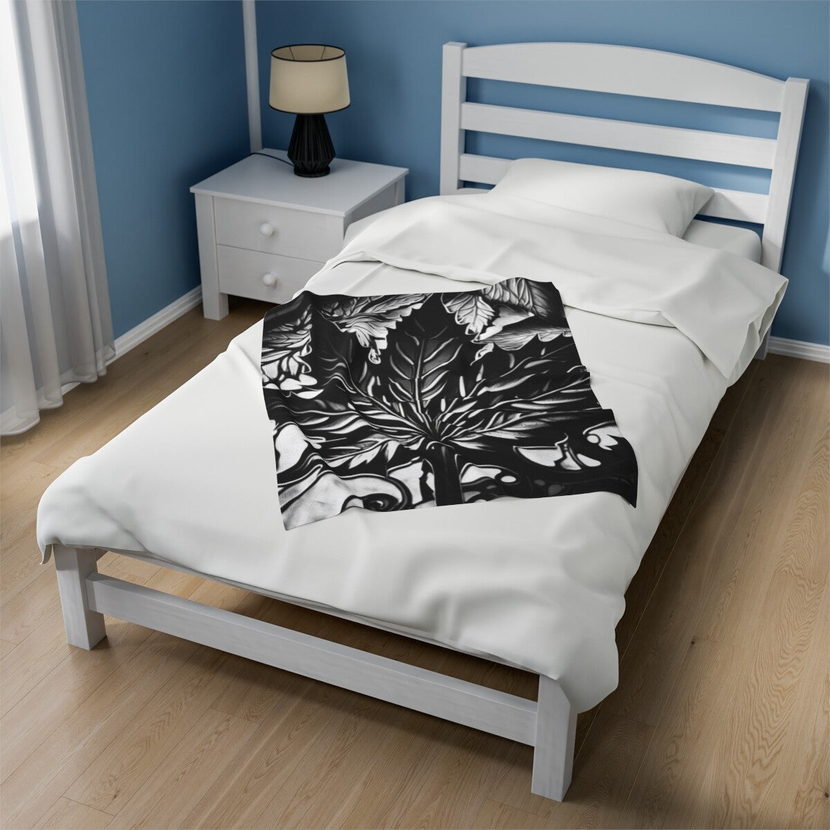 Velveteen Plush Blanket Smoking Stoner Weed Marijuana Leaf Graphic Pot Lover