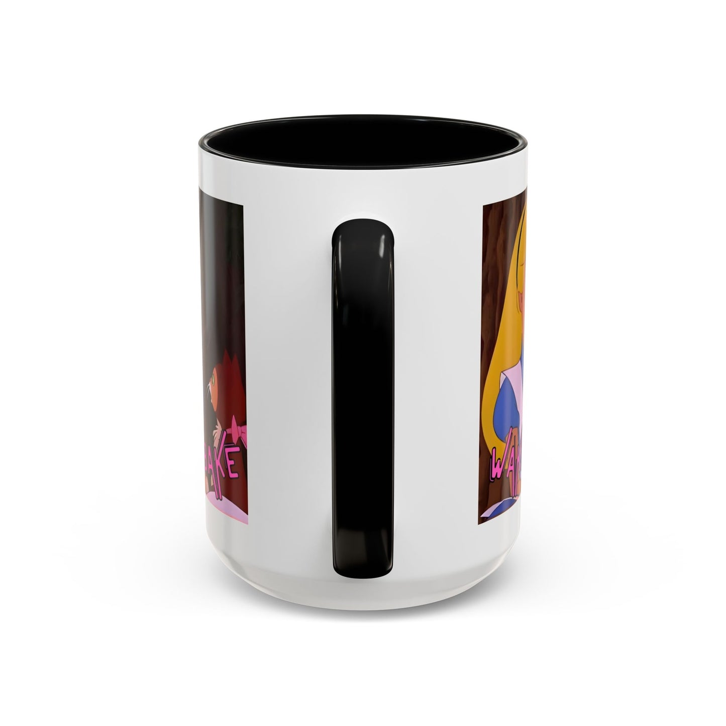 WAKE N BAKE Retro Coffee Mug (11, 15oz) Cartoon Alice Smoking Joint Vintage 420