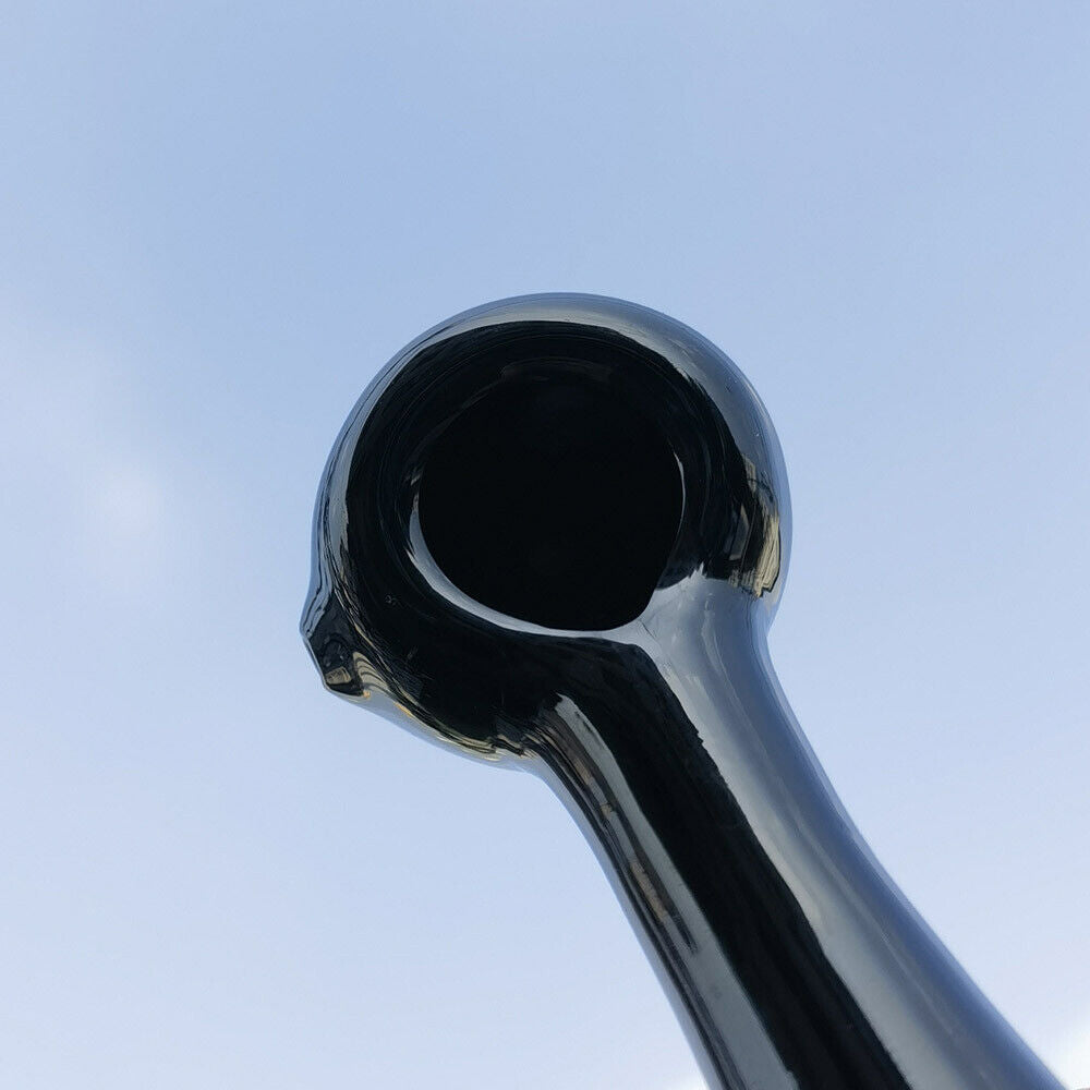 4.5" Black Glass Bong Smoking Hand Pipe Spoon Pipes Portable Heavy Shisha New