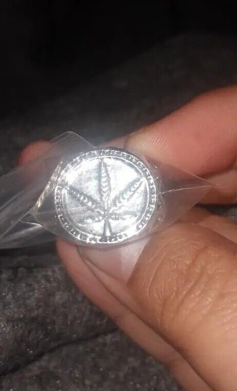 Marijuana Leaf Ring, Pot, Cannabis, Weed, Biker, Stoner, Punk, Metal, Rock size 8 to 11