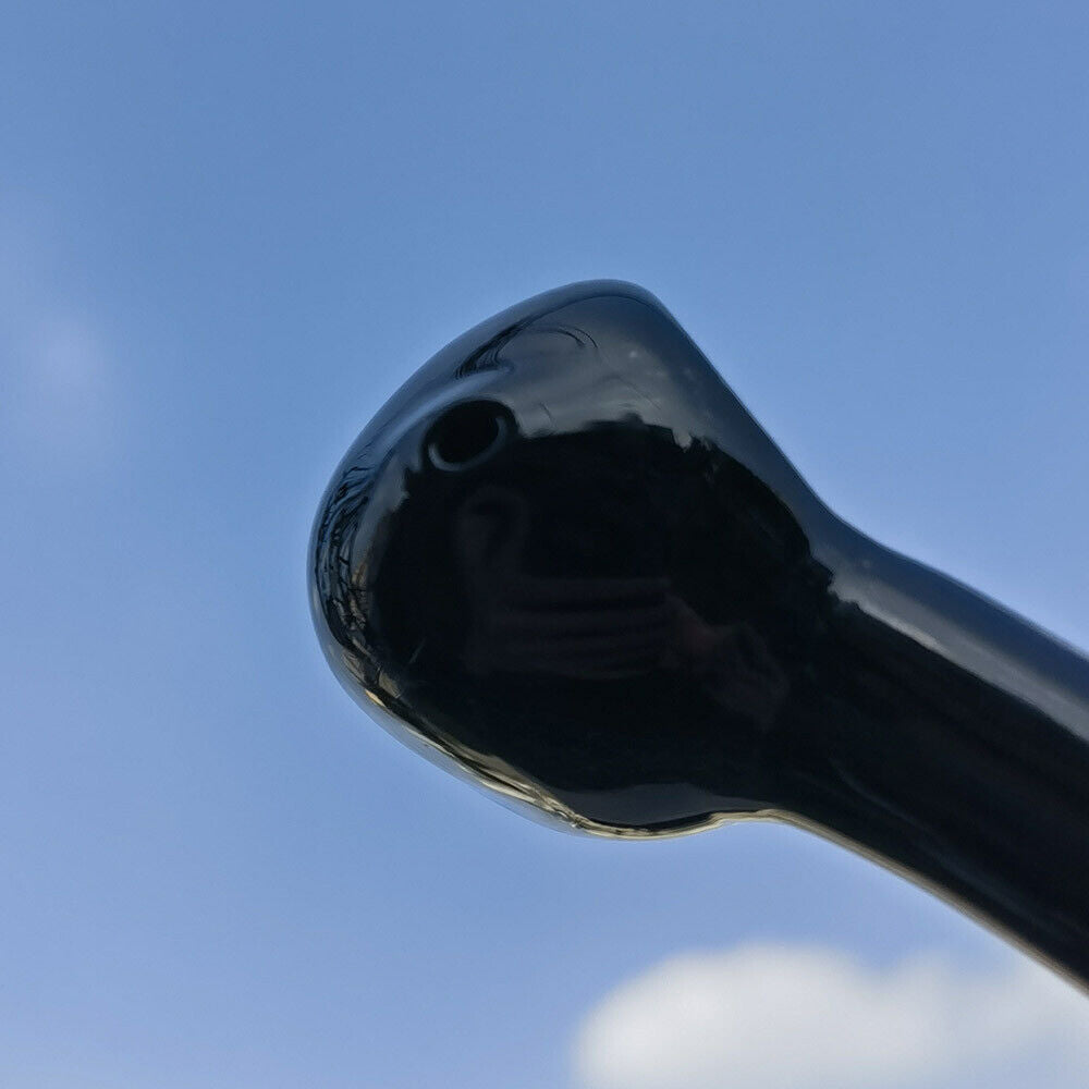4.5" Black Glass Bong Smoking Hand Pipe Spoon Pipes Portable Heavy Shisha New