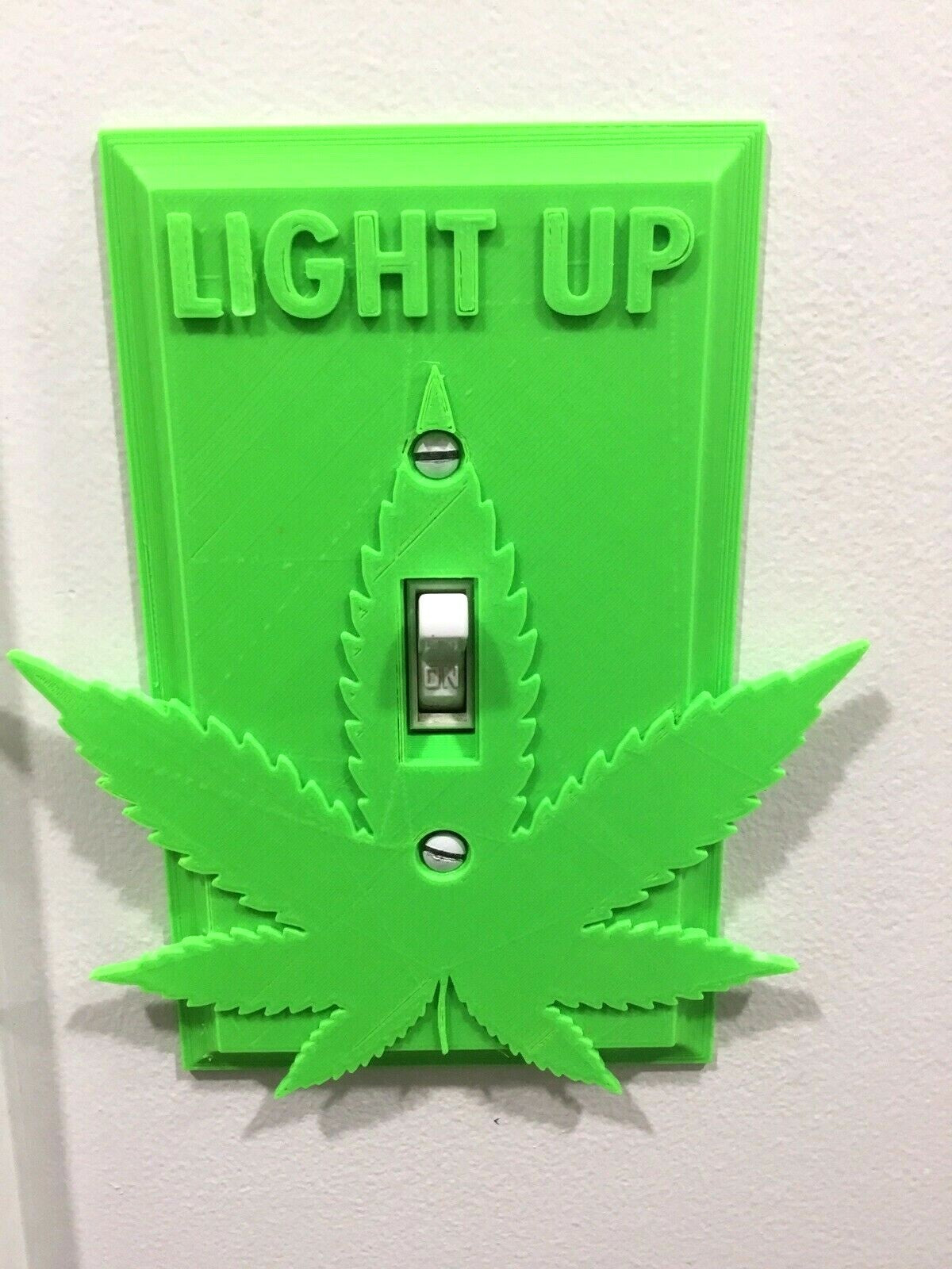 Marijuana Weed Pot Light-Up Light Switch Outlet Cover Plate Face - 420 Cannabis
