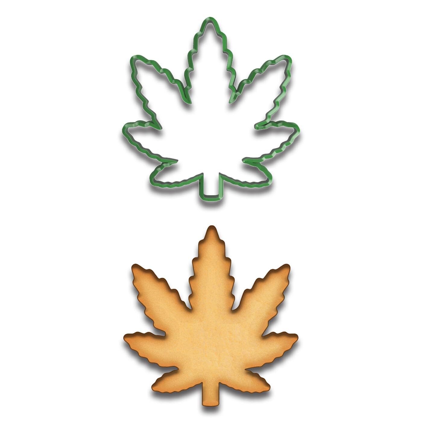 Marijuana Cannabis Pot Leaf Cookie Cutter Set – 4-Piece (4", 3.5", 2.5", 1.5")