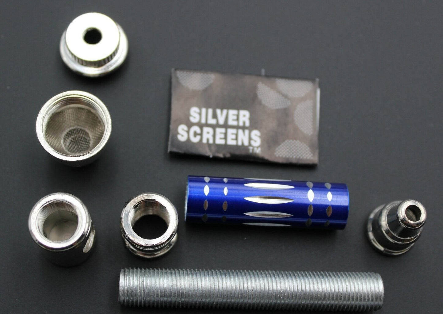 ORIGINAL BLUE METAL Smoking Pipe w/Lid Tobacco Pipe Metal pipe ALL METAL Pipes