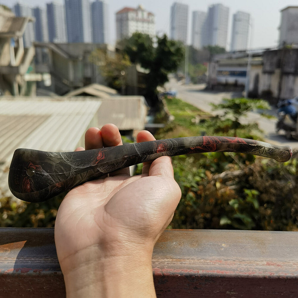 9.3" Silicone Bong Hand Pipe Skull Print Smoking Hookah Bubbler Shisha Bongs US