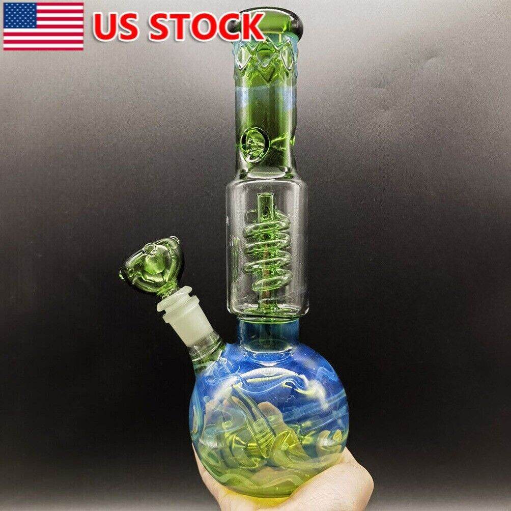 10 inch Smoking Hookah Glass Bong Water Pipe Percolator Bongs Bubbler w/ Bowl - Maryjanes Bong Shop