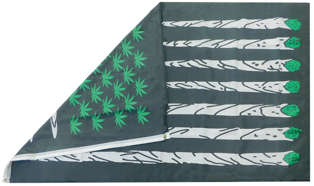 USA Marijuana 9 Point Leaf Flag 3x5FT Weed Banner Blunt Toke Dorm Decor 100D