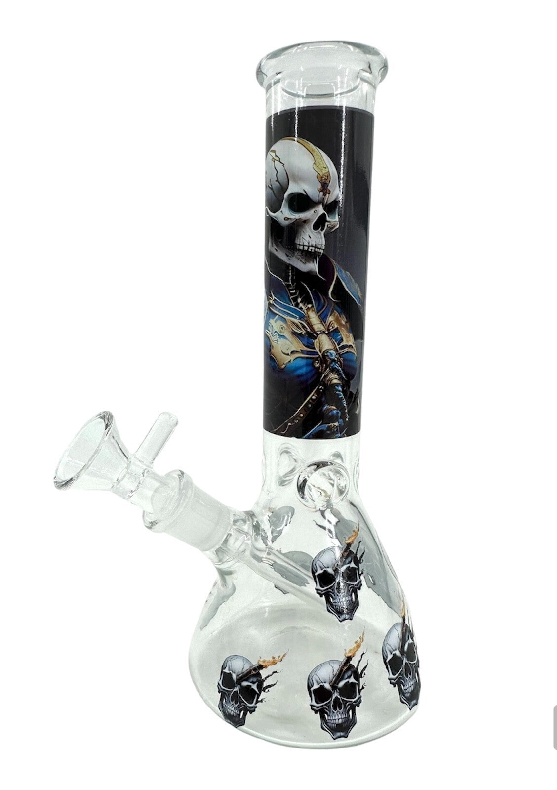 8" Black Water Pipe Bong Glass Bongs Waterpipe