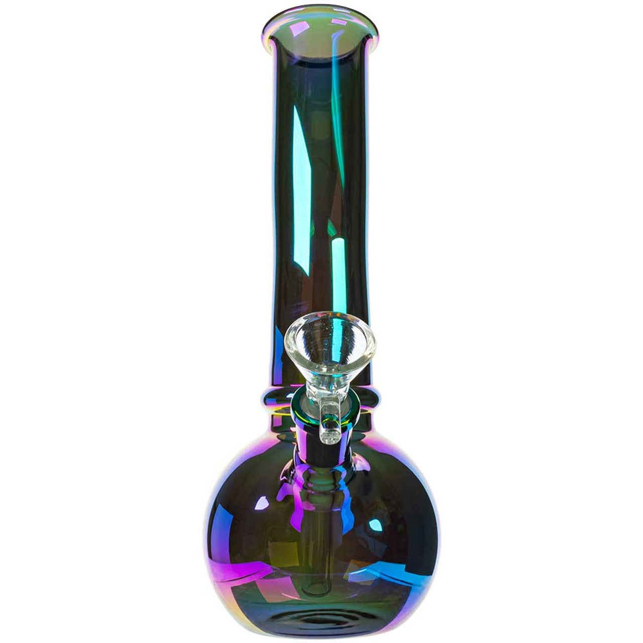 8" Glass Bongs Plating Colorful Small Glass Water Pipes with 14mm Downstem Bowl