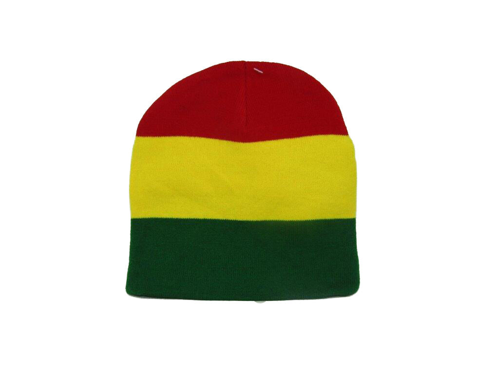 8" Rasta Rastafarian Weed Marijuana Pot Leaf Snow Cap Beanie Skull Cap Hat