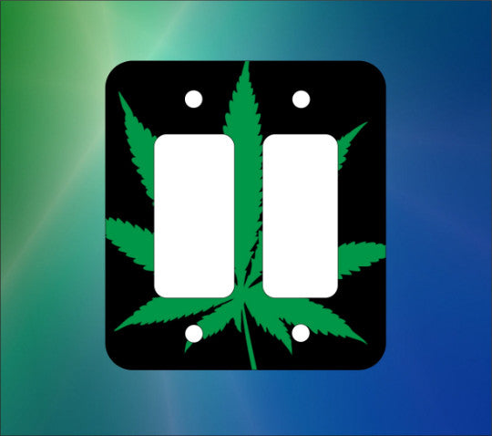 marijuana Cannabis Weed Kush ganja dope splif Metal switch covers