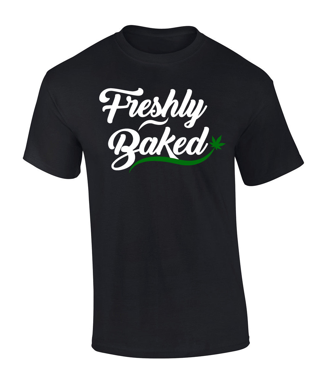 Trenz Shirt Company Men's 420 Stoner Freshly Baked Cannabis T-Shirt in Black