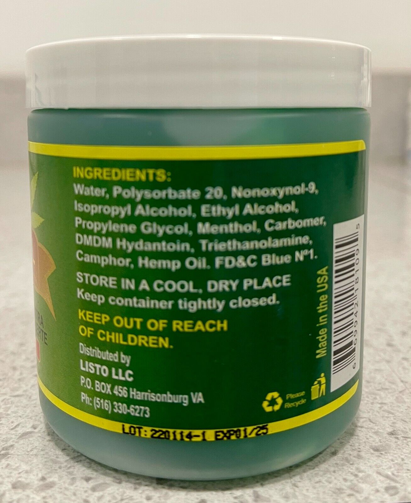 Hemp Oil Muscle Rub Gel 9 Oz (EXTRA STRONG FORMULA!) SHIPS FREE!