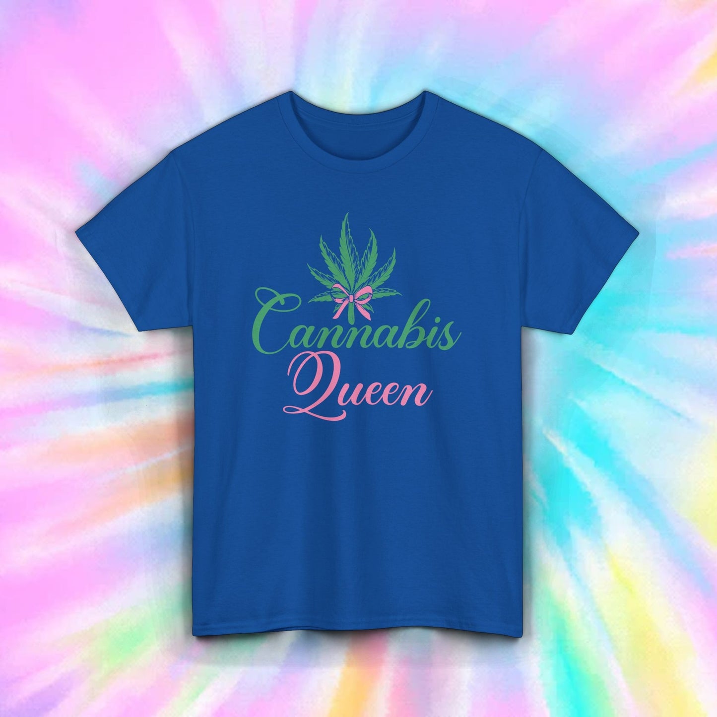 Cannabis Queen Pink Green Marijuana Leaf Funny Pot Stoner Shirt S-5XL 12 colors