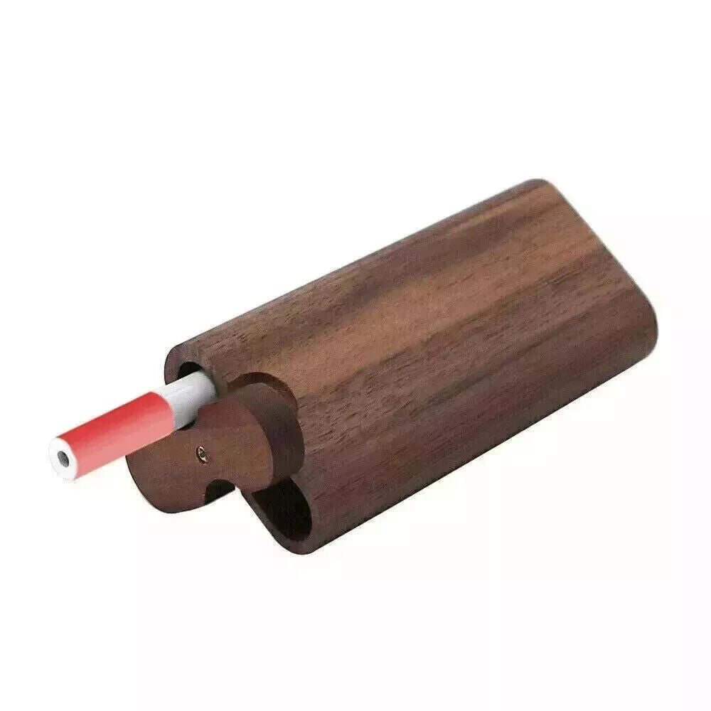 Wooden Dugout Pipe Self Cleaning Metal Bat Poker Smoking Pipe One Hitter Kit US