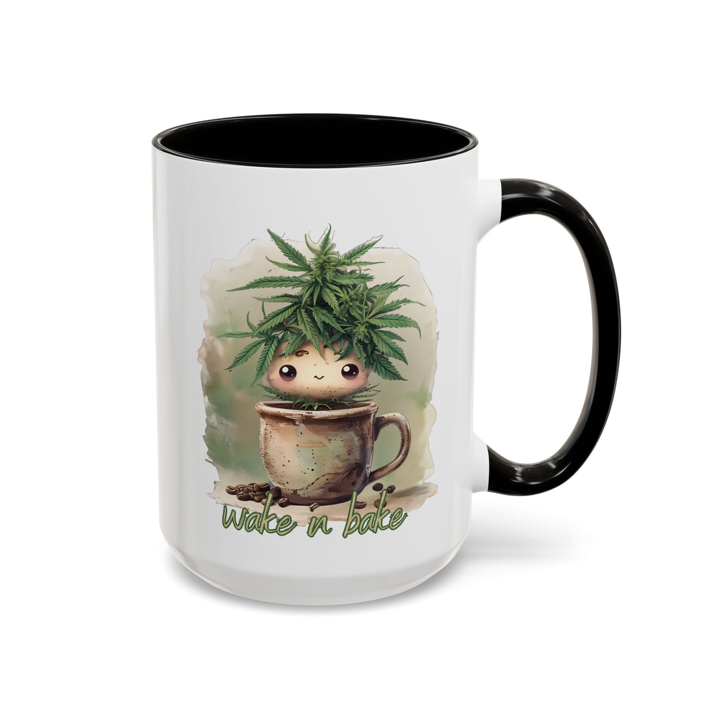 WAKE n BAKE Mug Cute Turnip Weed Cup 420 Coffee Lover Gift GenX Cannabis Stoner