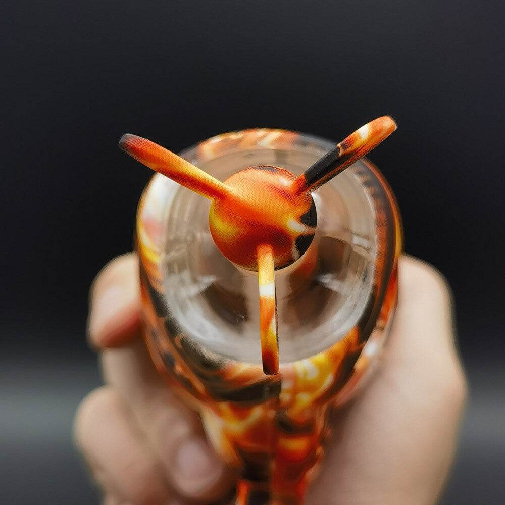 Silicone Smoking Water Pipe Glass Bong Hookah Shisha Submarine W/ Glass Bowl US - Maryjanes Bong Shop