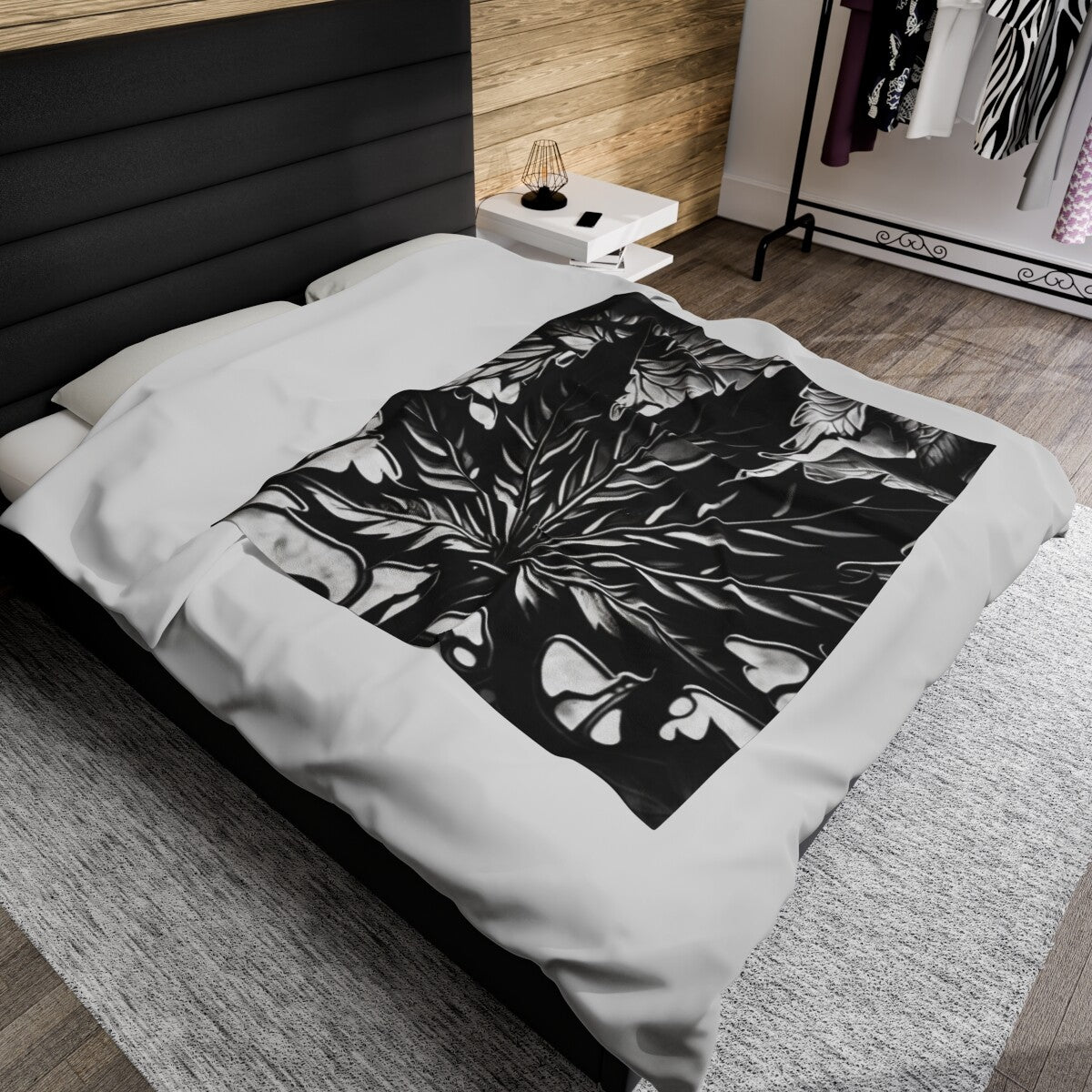 Velveteen Plush Blanket Smoking Stoner Weed Marijuana Leaf Graphic Pot Lover