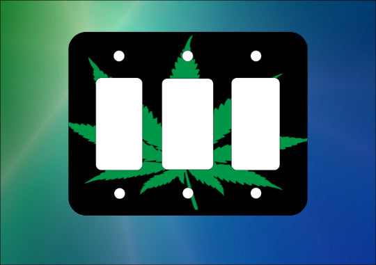 marijuana Cannabis Weed Kush ganja dope splif Metal switch covers